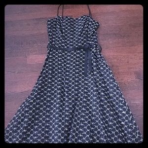 Black and white cocktail dress